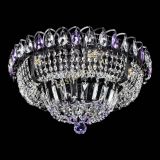 Люстра Кольцо Классика Черная с фиолетовыми подвесками в Ижевске