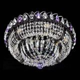 Люстра Кольцо Классика Черная с фиолетовыми подвесками в Ижевске