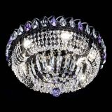 Люстра Кольцо Классика Черная с фиолетовыми подвесками в Ижевске