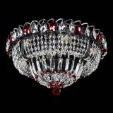 Люстра Кольцо Классика Черная с красными подвесками в Ижевске