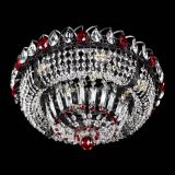 Люстра Кольцо Классика Черная с красными подвесками в Ижевске