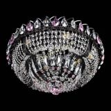 Люстра Кольцо Классика Черная с розовыми подвесками в Ижевске