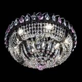 Люстра Кольцо Классика Черная с розовыми подвесками в Ижевске