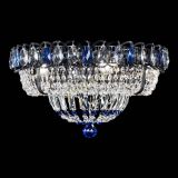 Люстра Кольцо Классика Черная с синими подвесками в Ижевске