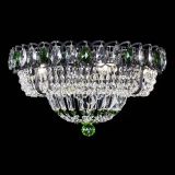 Люстра Кольцо Классика Черная с зелеными подвесками в Ижевске