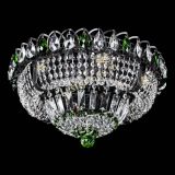 Люстра Кольцо Классика Черная с зелеными подвесками в Ижевске