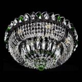 Люстра Кольцо Классика Черная с зелеными подвесками в Ижевске