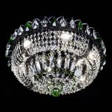 Люстра Кольцо Классика Черная с зелеными подвесками в Ижевске