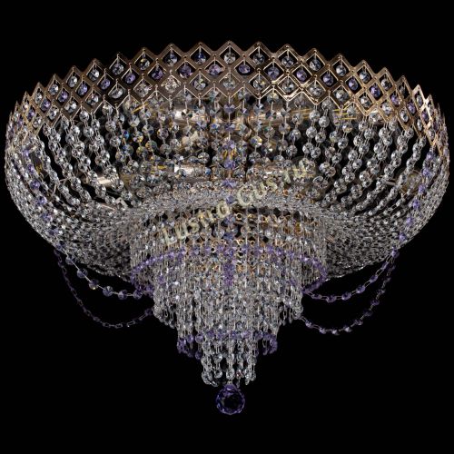 Люстра Корона №11 фиолетовая в Ижевске Гусь Хрустальный