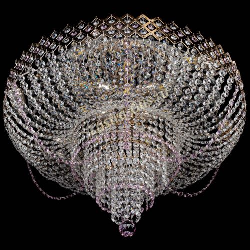 Люстра Корона №11 розовая в Ижевске Гусь Хрустальный