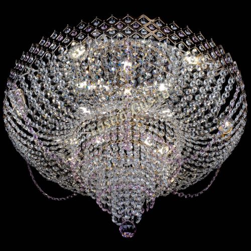 Люстра Корона №11 розовая в Ижевске Гусь Хрустальный