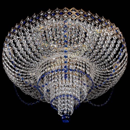 Люстра Корона №11 синяя в Ижевске Гусь Хрустальный