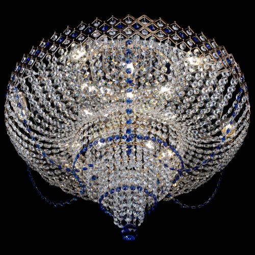 Люстра Корона №11 синяя в Ижевске Гусь Хрустальный