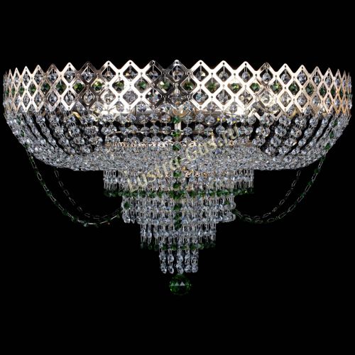 Люстра Корона №11 зеленая в Ижевске Гусь Хрустальный