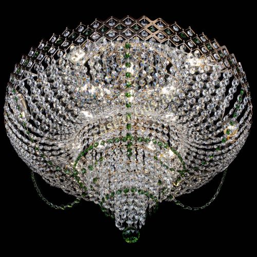 Люстра Корона №11 зеленая в Ижевске Гусь Хрустальный