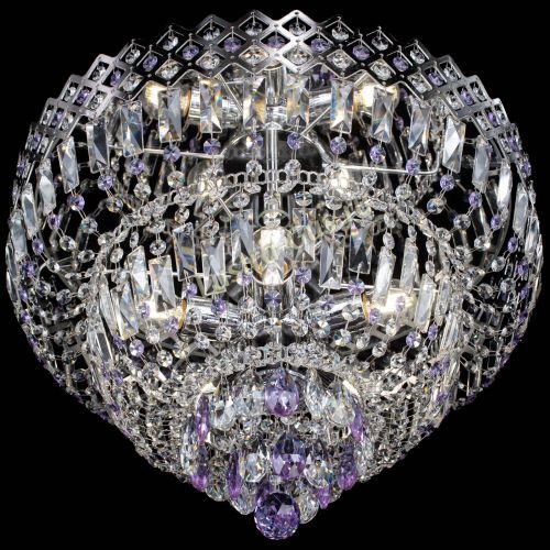 Люстра Корона №5 фиолетовая в Ижевске Гусь Хрустальный