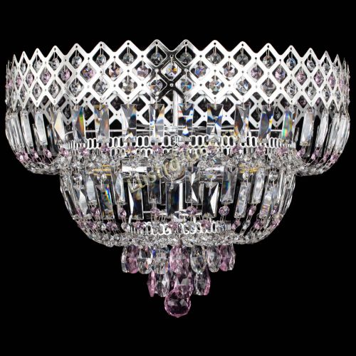 Люстра Корона №5 розовая в Ижевске Гусь Хрустальный