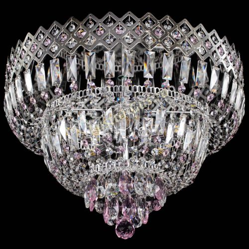 Люстра Корона №5 розовая в Ижевске Гусь Хрустальный