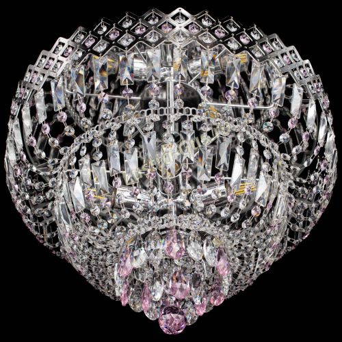 Люстра Корона №5 розовая в Ижевске Гусь Хрустальный