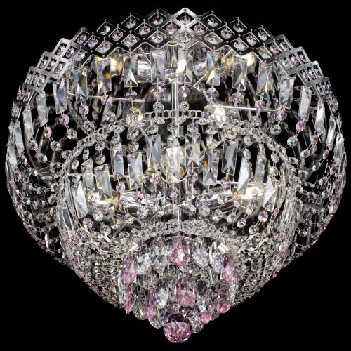 Люстра Корона №5 розовая в Ижевске Гусь Хрустальный