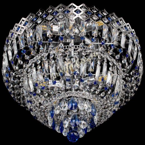 Люстра Корона №5 синяя в Ижевске Гусь Хрустальный