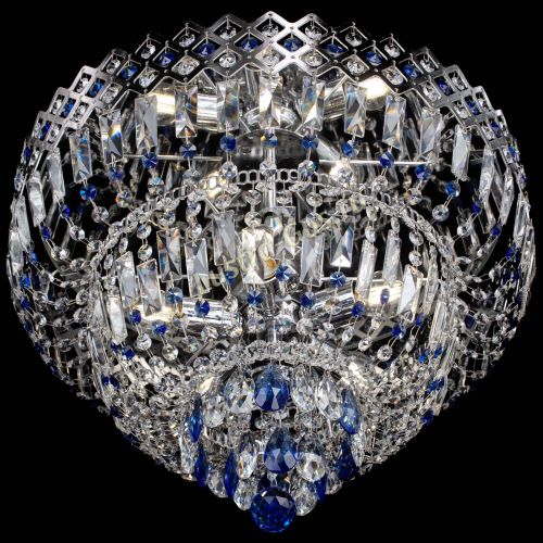 Люстра Корона №5 синяя в Ижевске Гусь Хрустальный