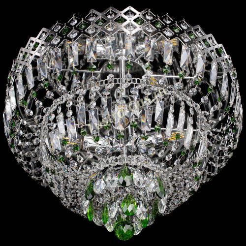 Люстра Корона №5 зеленая в Ижевске Гусь Хрустальный