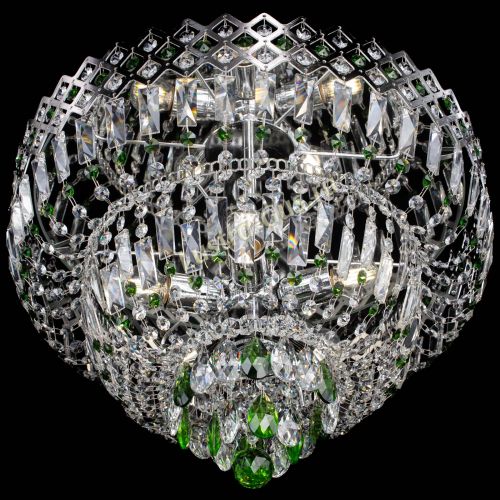 Люстра Корона №5 зеленая в Ижевске Гусь Хрустальный