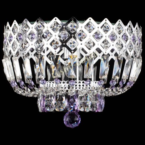 Люстра Корона пластинка №1 фиолетовая в Ижевске Гусь Хрустальный