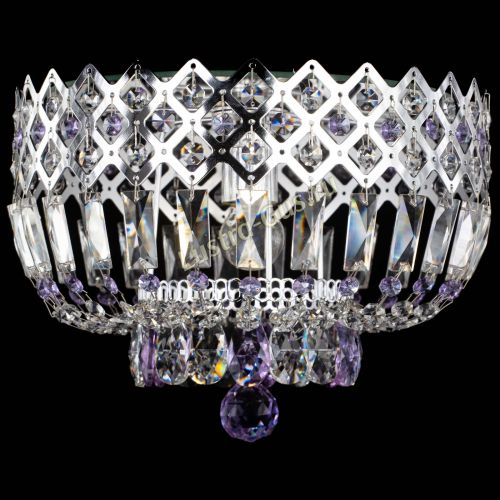 Люстра Корона пластинка №1 фиолетовая в Ижевске Гусь Хрустальный