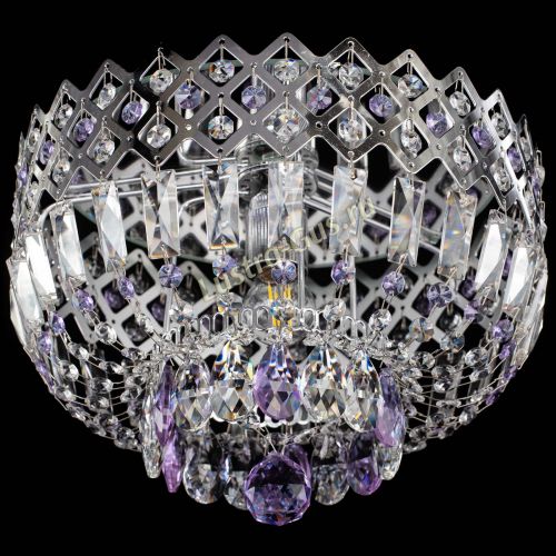 Люстра Корона пластинка №1 фиолетовая в Ижевске Гусь Хрустальный
