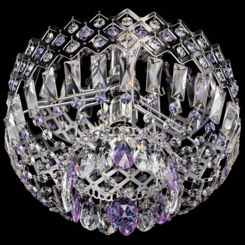 Люстра Корона пластинка №1 фиолетовая в Ижевске Гусь Хрустальный