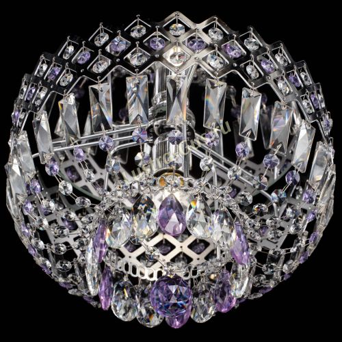 Люстра Корона пластинка №1 фиолетовая в Ижевске Гусь Хрустальный