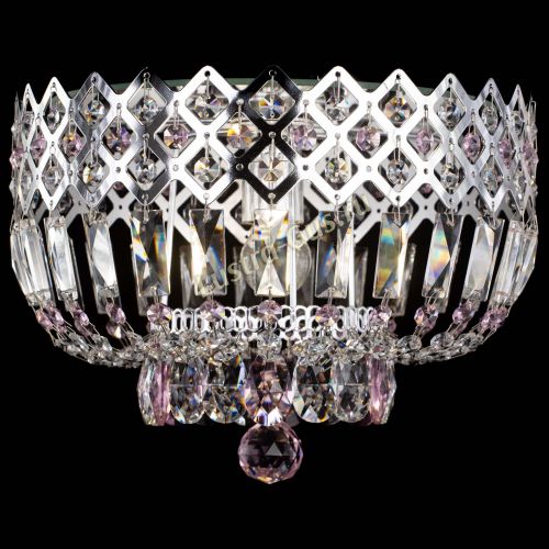 Люстра Корона пластинка №1 розовая в Ижевске Гусь Хрустальный