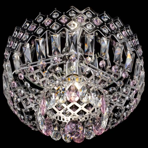Люстра Корона пластинка №1 розовая в Ижевске Гусь Хрустальный