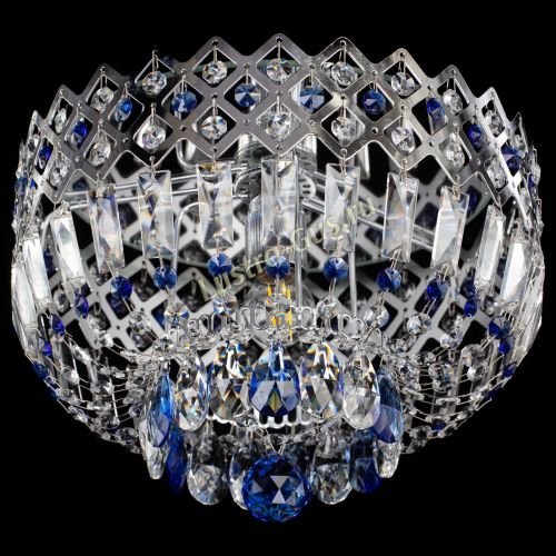 Люстра Корона пластинка №1 синяя в Ижевске Гусь Хрустальный