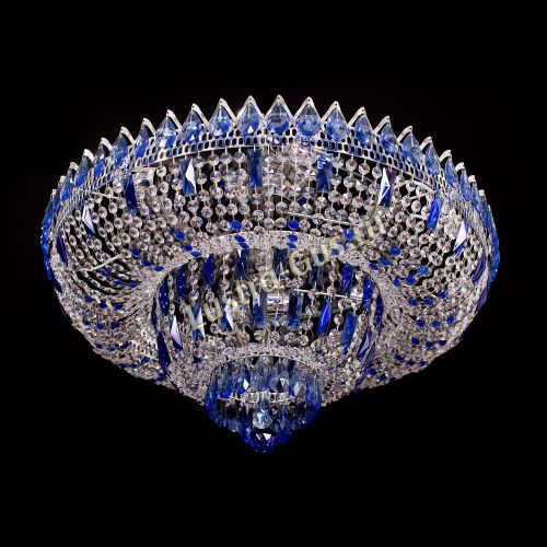 Люстра Корона Водопад синий в Ижевске Гусь Хрустальный