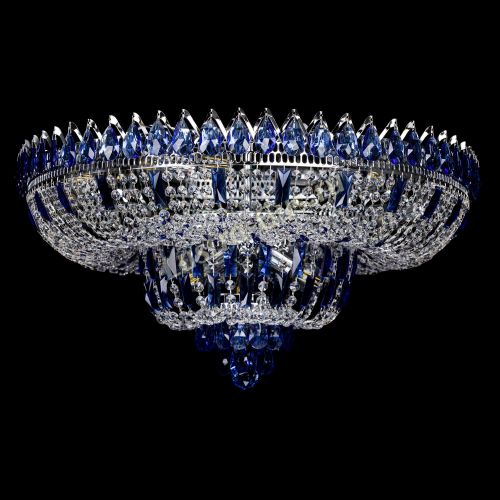 Люстра Корона Водопад синий в Ижевске Гусь Хрустальный