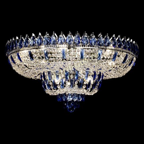 Люстра Корона Водопад синий в Ижевске Гусь Хрустальный