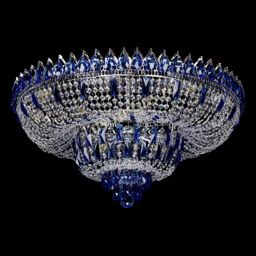 Люстра Корона Водопад синий в Ижевске Гусь Хрустальный