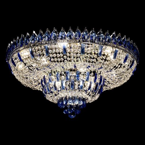 Люстра Корона Водопад синий в Ижевске Гусь Хрустальный