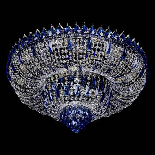 Люстра Корона Водопад синий в Ижевске Гусь Хрустальный