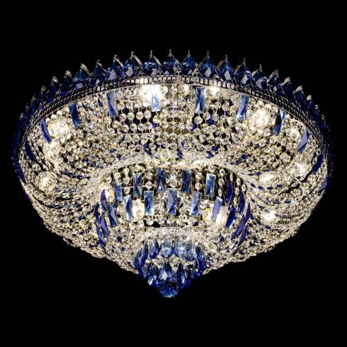Люстра Корона Водопад синий в Ижевске Гусь Хрустальный
