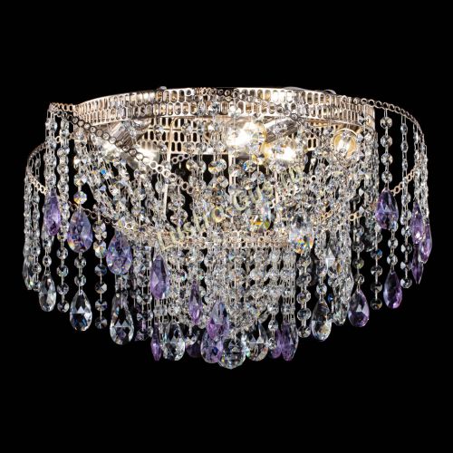 Люстра Космея №4 фиолетовая в Ижевске Гусь Хрустальный