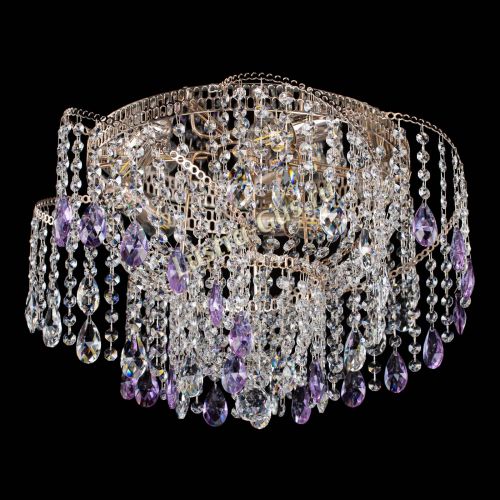 Люстра Космея №4 фиолетовая в Ижевске Гусь Хрустальный