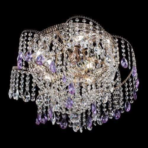 Люстра Космея №4 фиолетовая в Ижевске Гусь Хрустальный