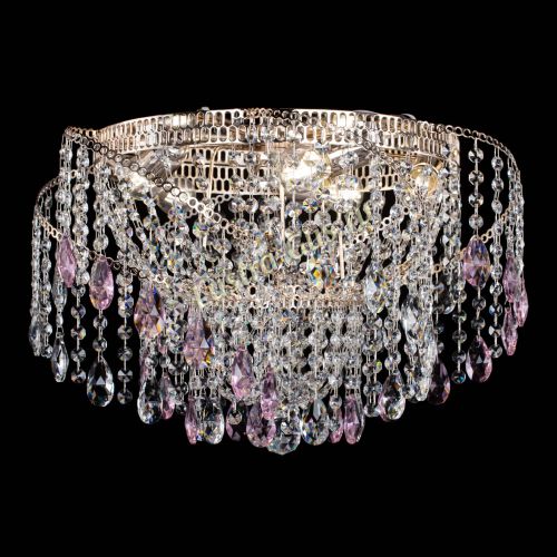 Люстра Космея №4 розовая в Ижевске Гусь Хрустальный