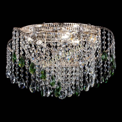 Люстра Космея №4 зеленая в Ижевске Гусь Хрустальный