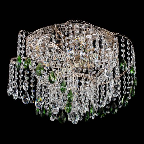 Люстра Космея №4 зеленая в Ижевске Гусь Хрустальный