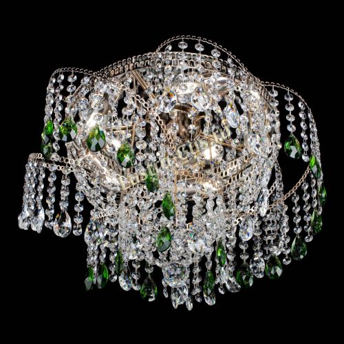 Люстра Космея №4 зеленая в Ижевске Гусь Хрустальный